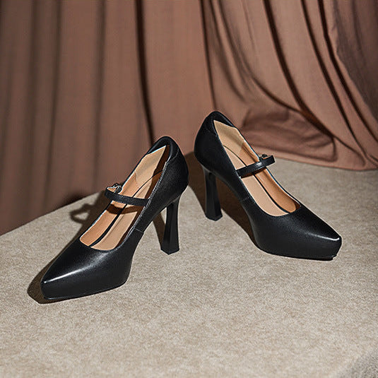 Camille Genuine Leather Heels