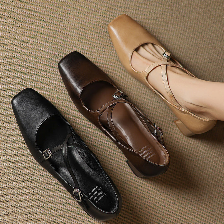 Luma Genuine Leather Heels