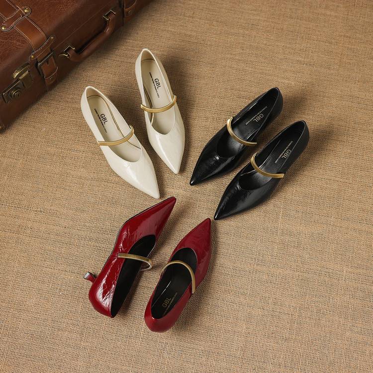 Norah Genuine Leather Heels