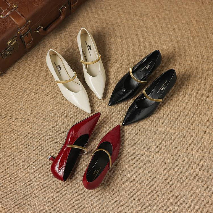Norah Genuine Leather Heels