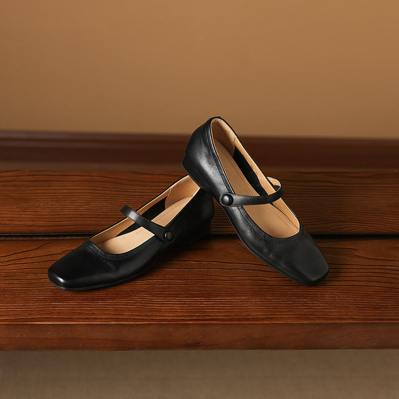 Orelia Genuine Leather Flats
