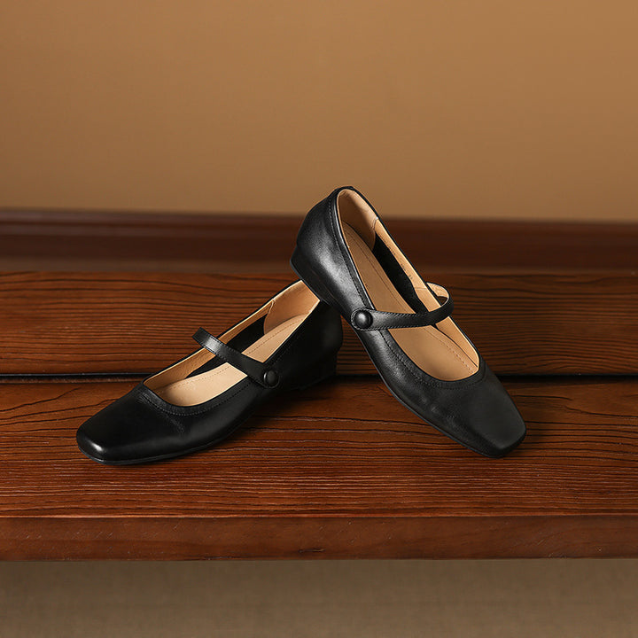 Orelia Genuine Leather Flats
