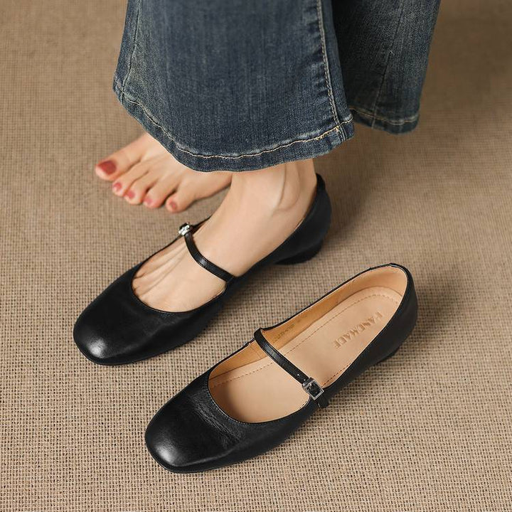 Rose Genuine Leather Flats