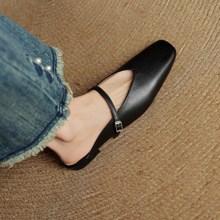 Virela Genuine Leather Mules