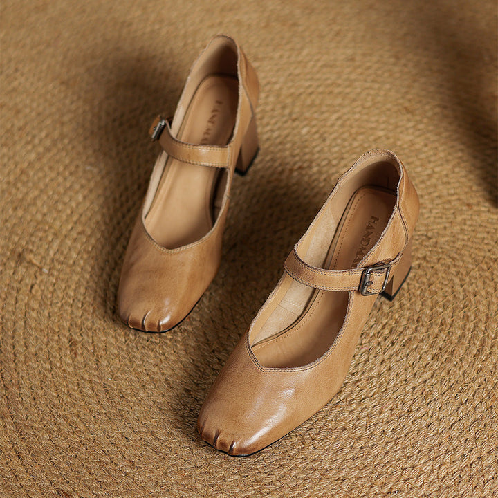 Cira Genuine Leather Heels
