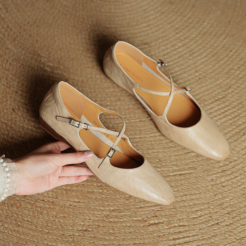 Odessa Genuine Leather Flats