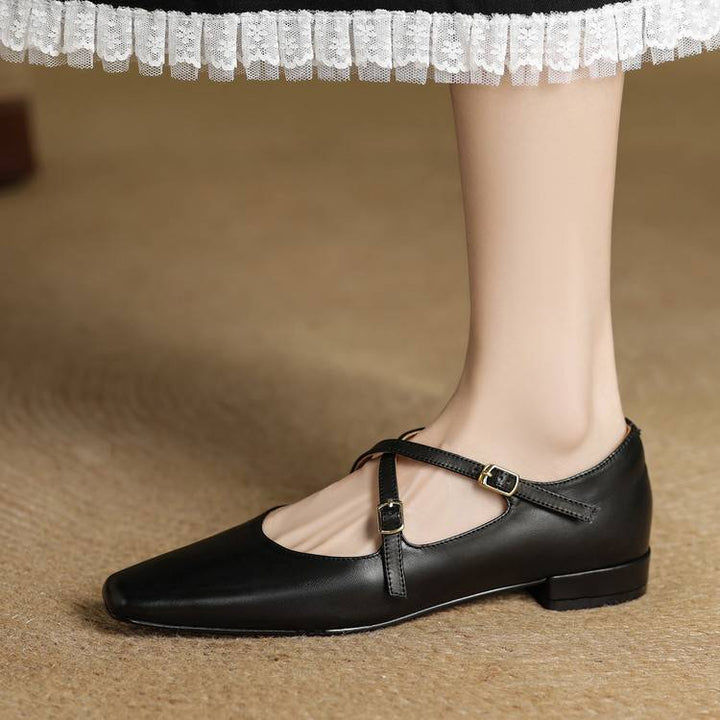 Lavina Genuine Leather Flats