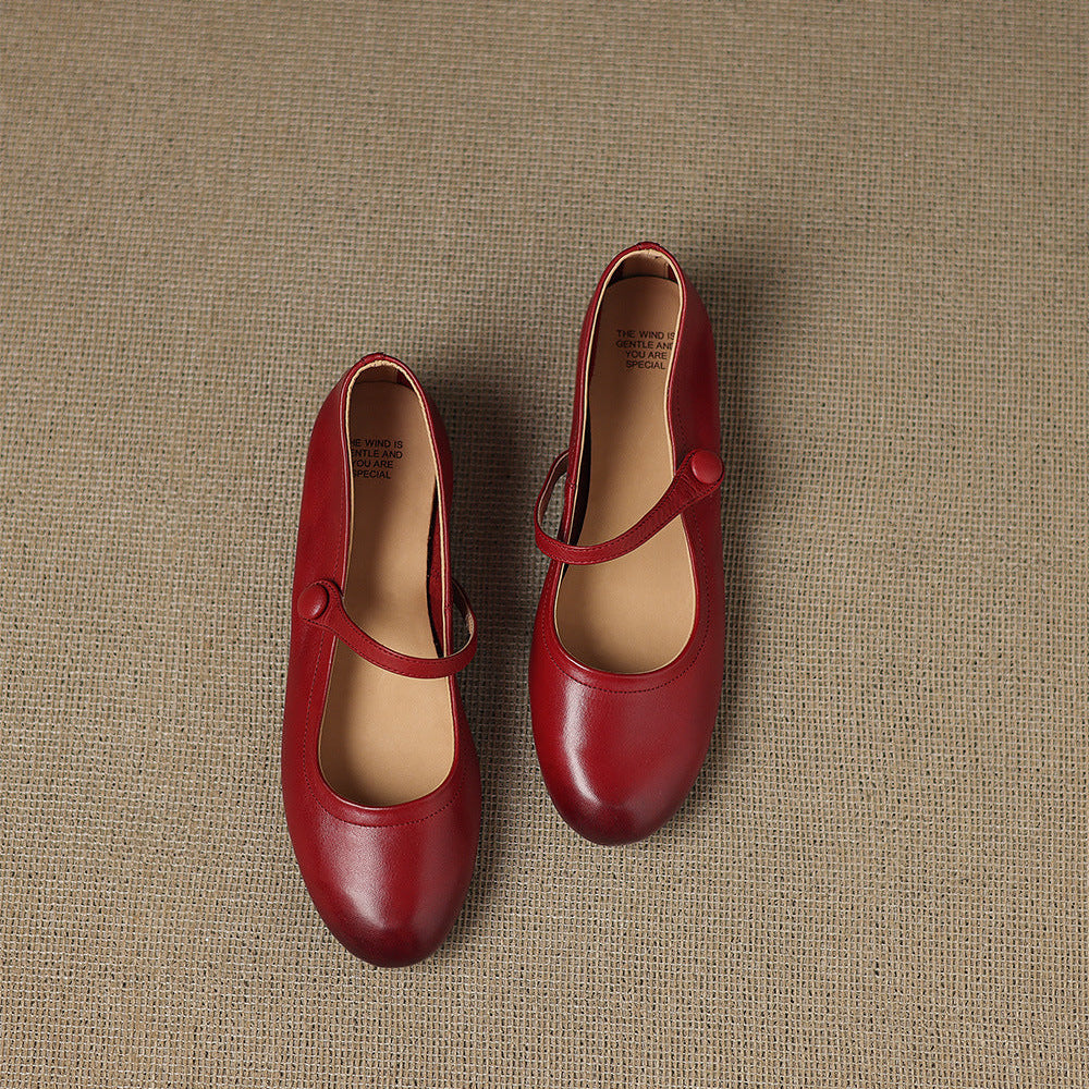 Renata Genuine Leather Flats