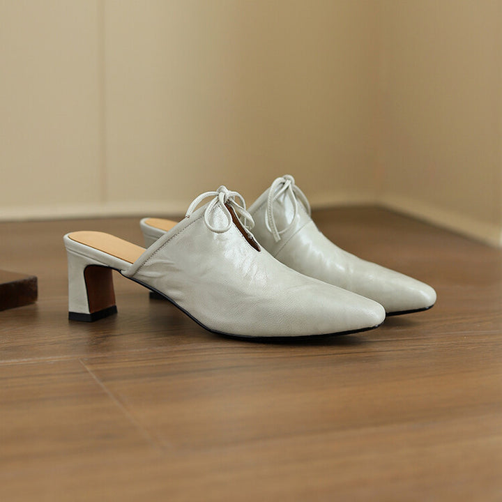 Vionetta Genuine Leather Mules