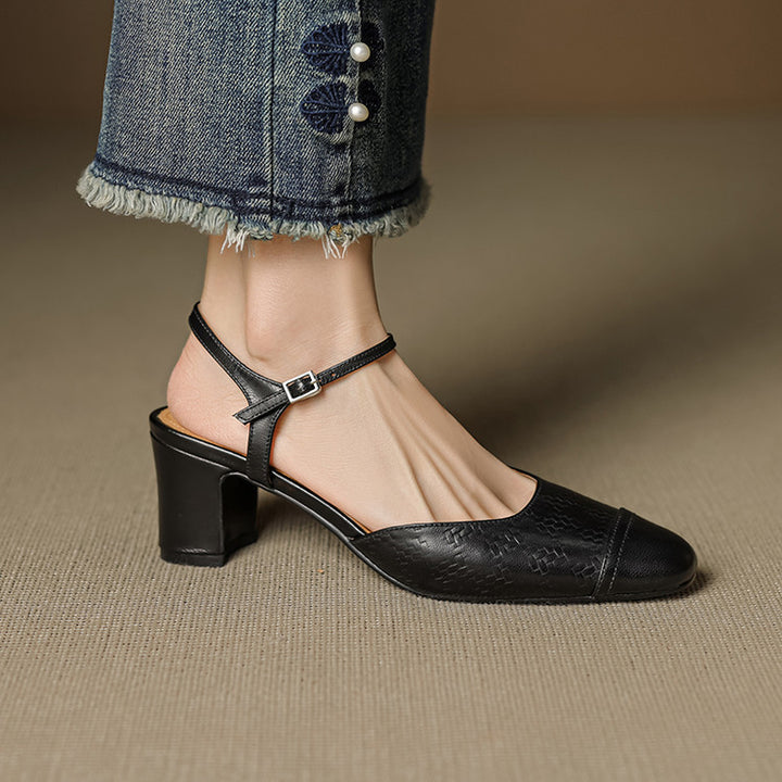 Savira Genuine Leather Heels