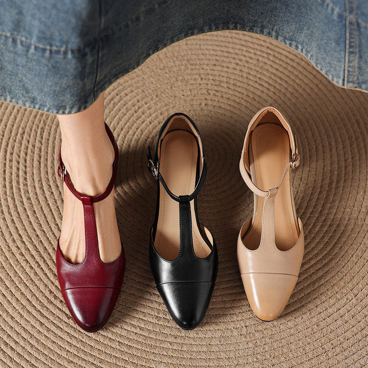 Helene Genuine Leather Heels