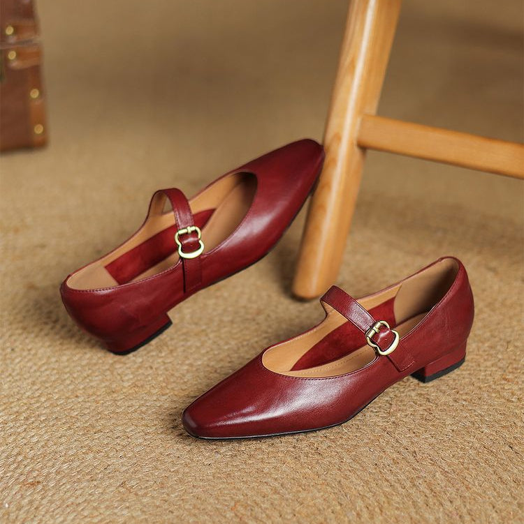 Lila Genuine Leather Flats