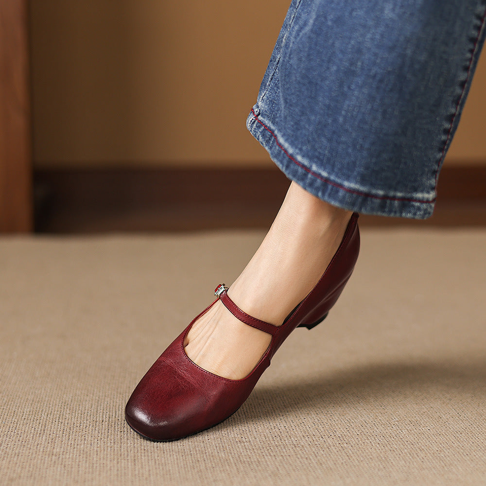 Sira Genuine Leather Heels
