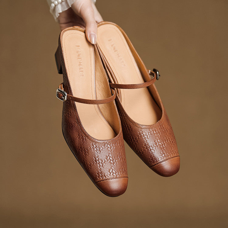 Vivette Genuine Leather Mules