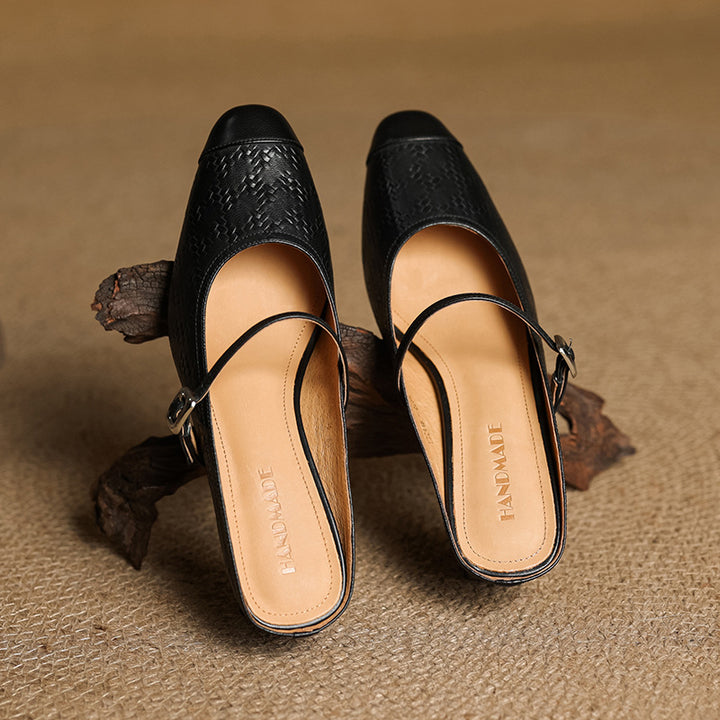 Vivette Genuine Leather Mules