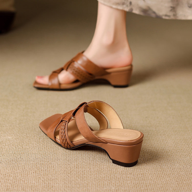 Elanora Genuine Leather Mules