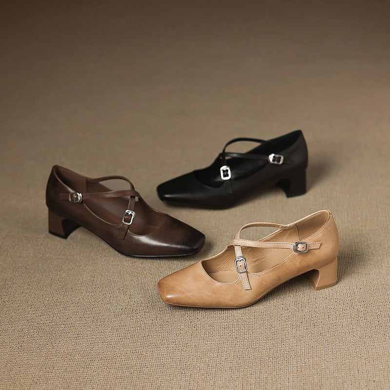 Luma Genuine Leather Heels