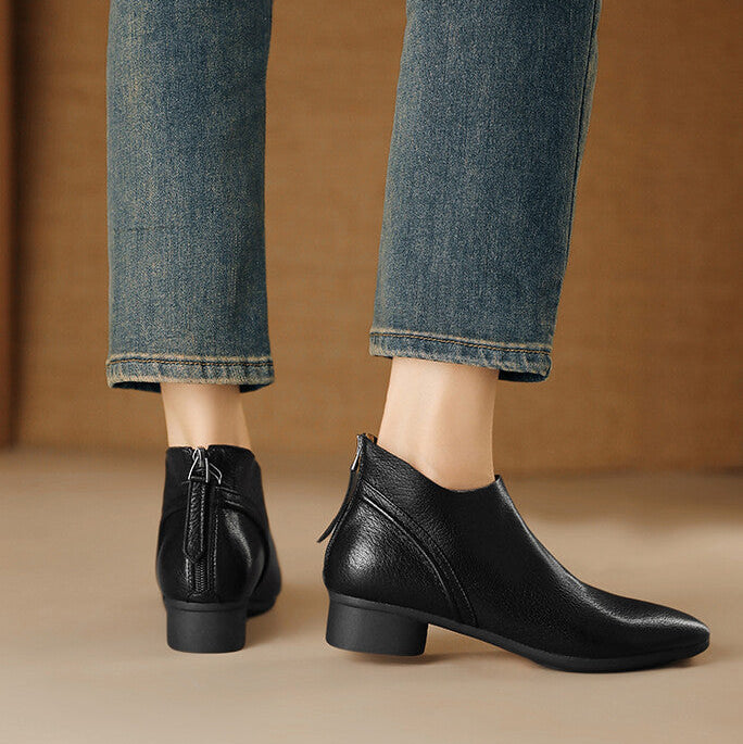 Julia Genuine Leather Ankle Boots