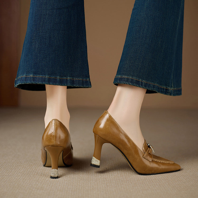 Eris Genuine Leather Heels