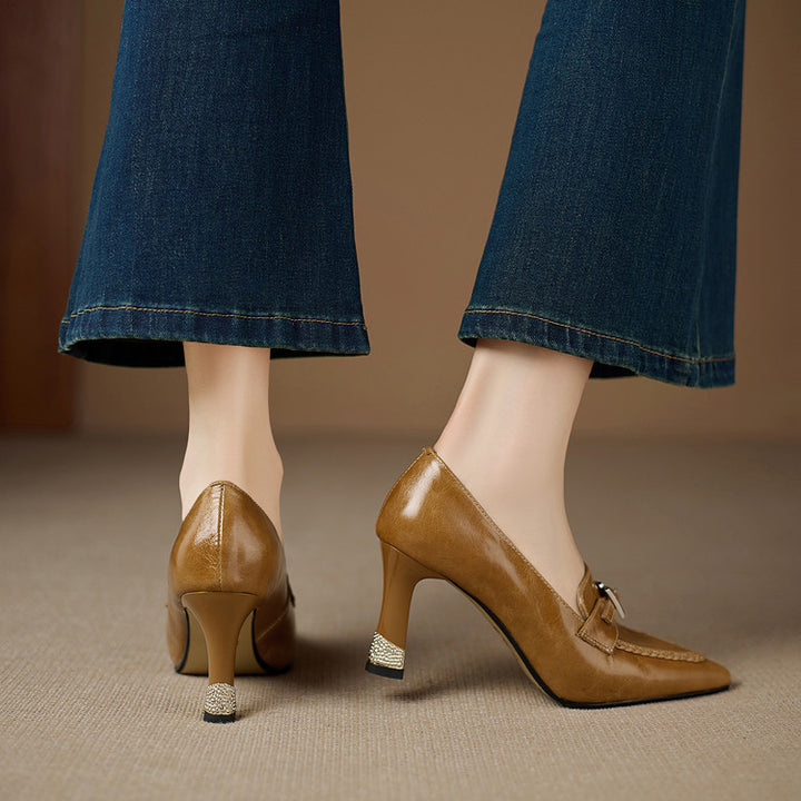 Eris Genuine Leather Heels