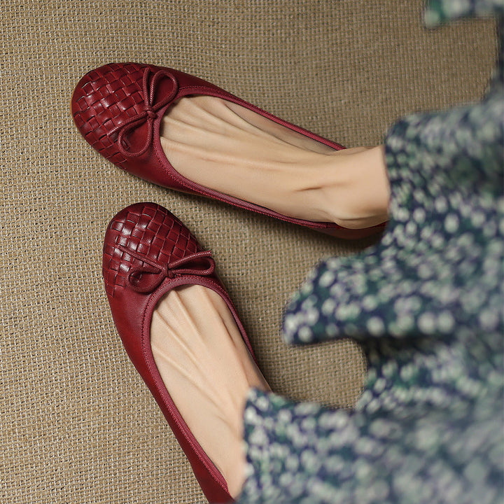 Vara Genuine Leather Flats