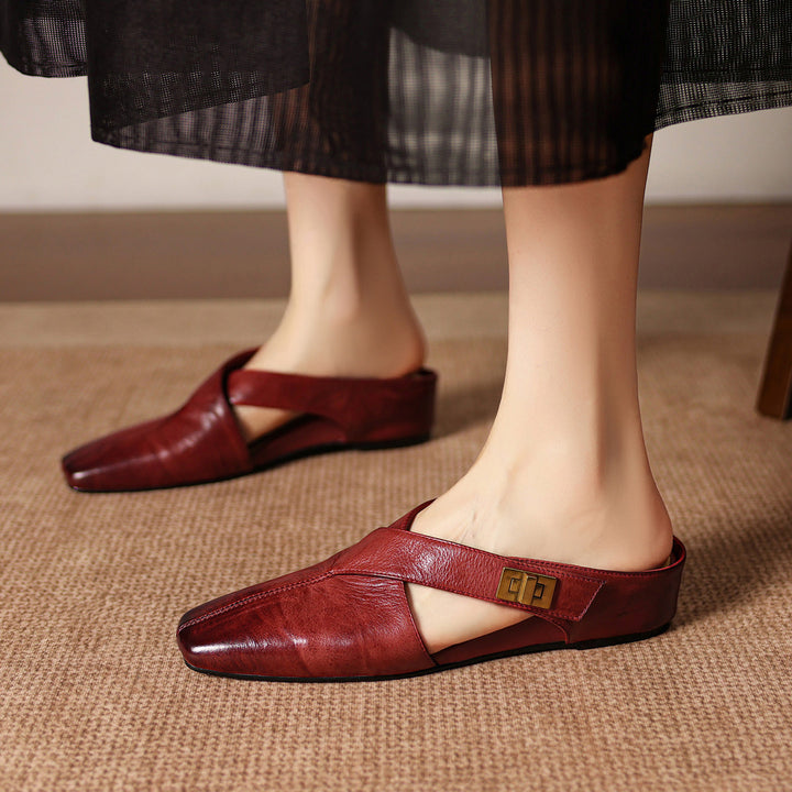 Ravessia Genuine Leather Mules