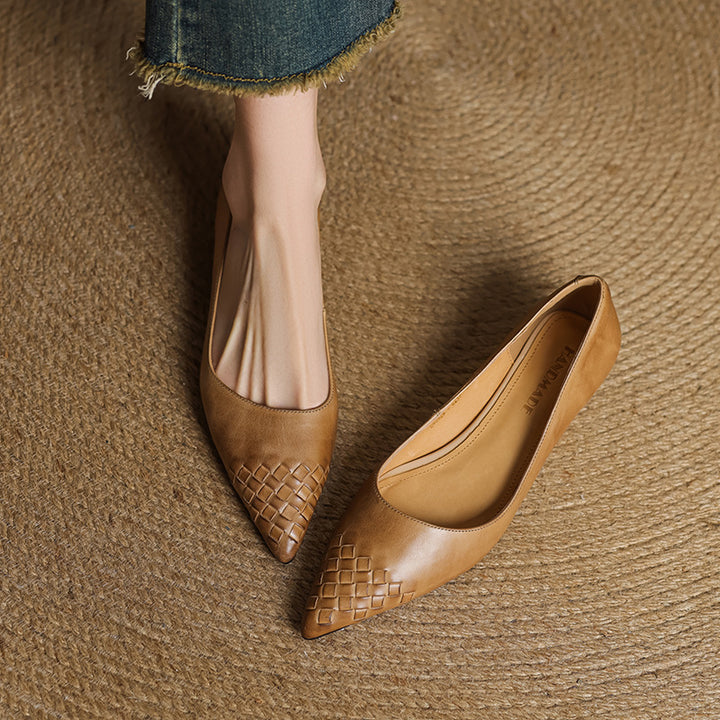 Vela Genuine Leather Flats