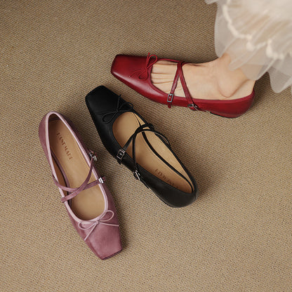 Daphne Genuine Leather Flats