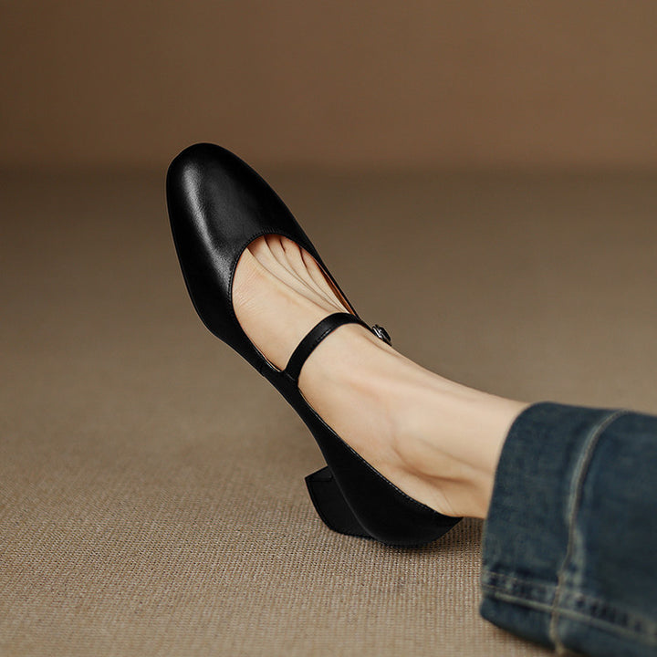 Arelis Genuine Leather Heels