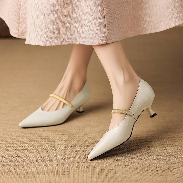 Norah Genuine Leather Heels