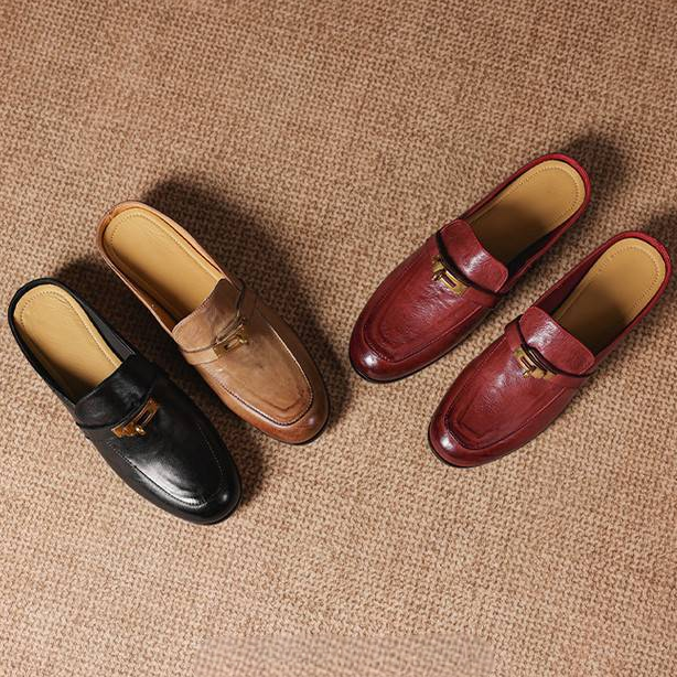 Fiorella Genuine Leather Mules