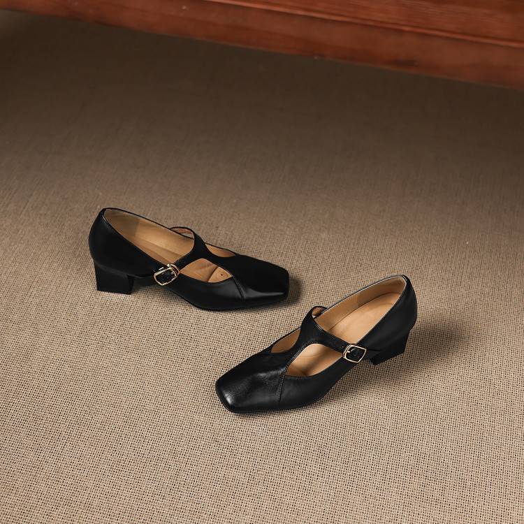 Norina Genuine Leather Heels