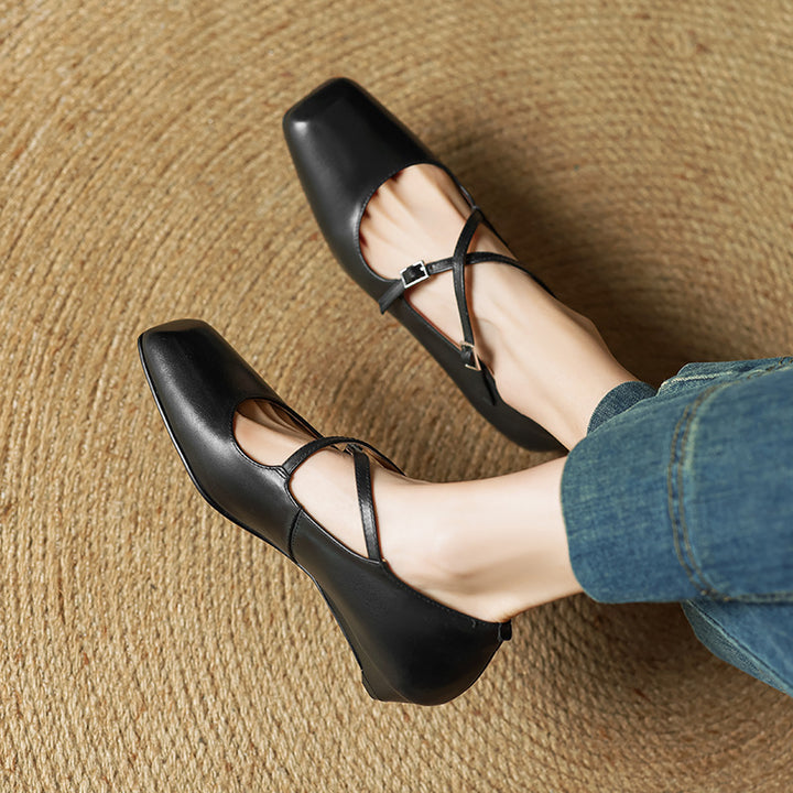 Iria Genuine Leather Flats