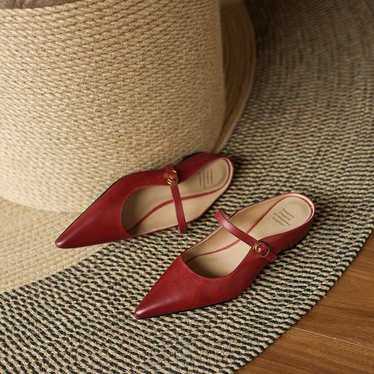 Liora Genuine Leather Mules