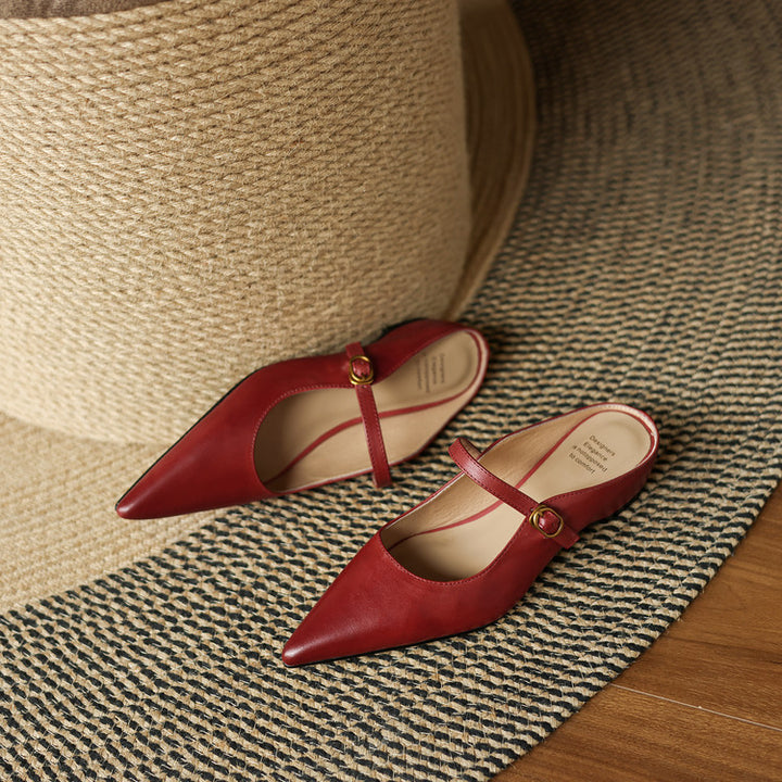 Liora Genuine Leather Mules