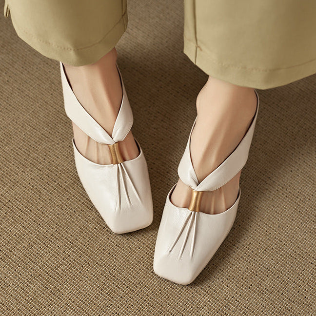 Almafi Genuine Leather Mules