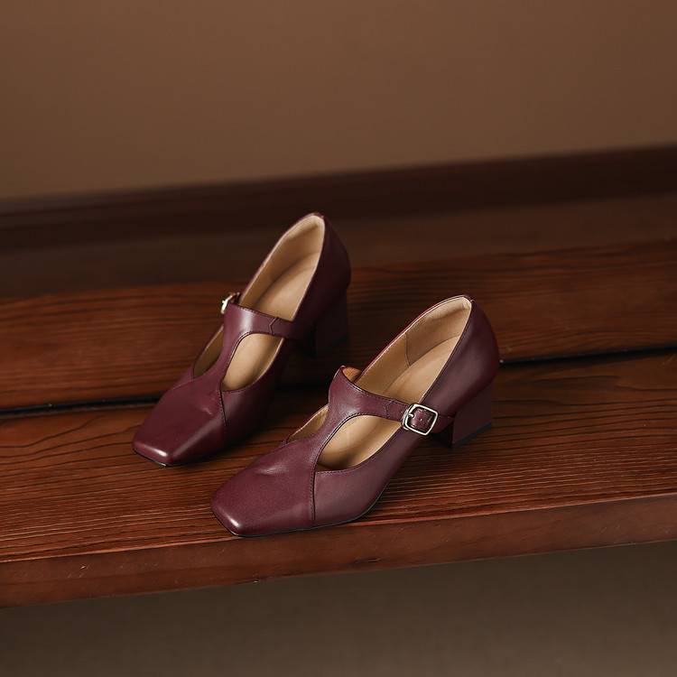 Norina Genuine Leather Heels