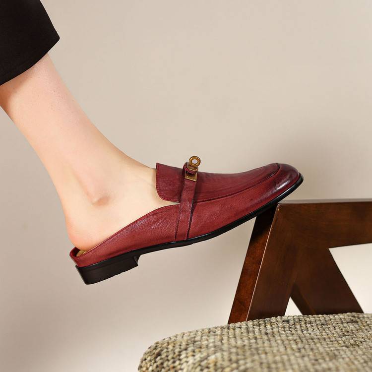 Fiorella Genuine Leather Mules