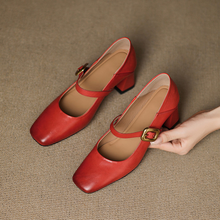 Luna Genuine Leather Heels