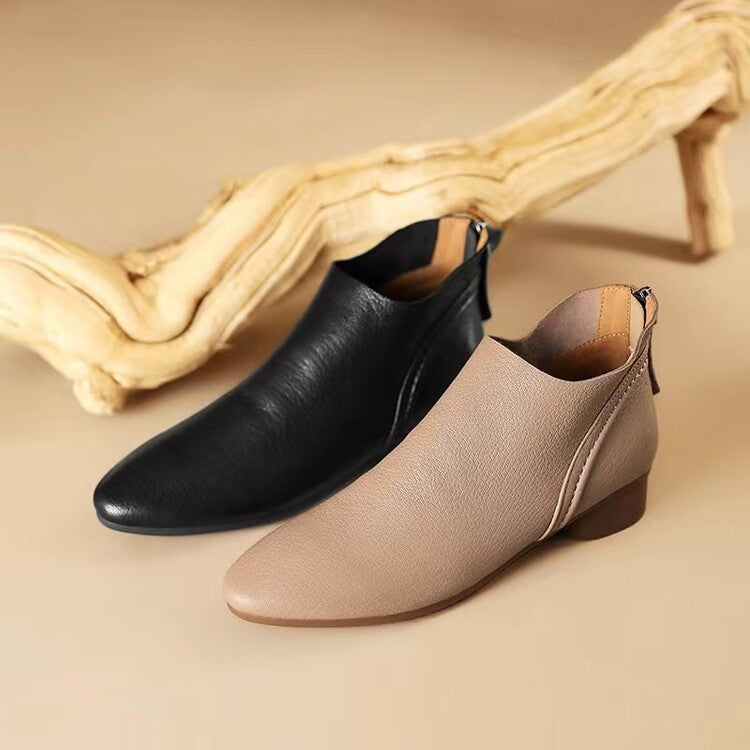 Julia Genuine Leather Ankle Boots