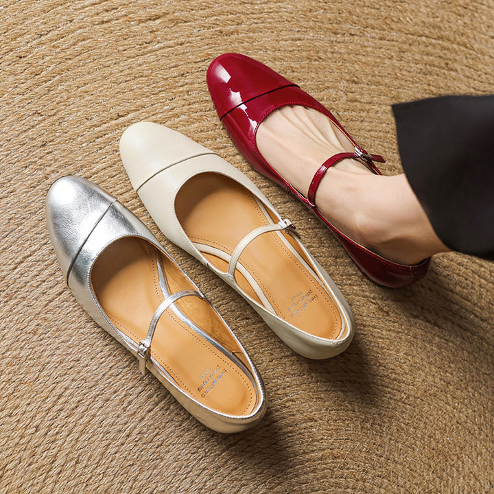 Jaya Genuine Leather Flats