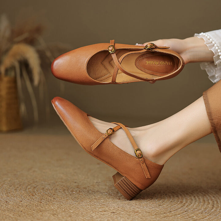 Teyla Genuine Leather Heels