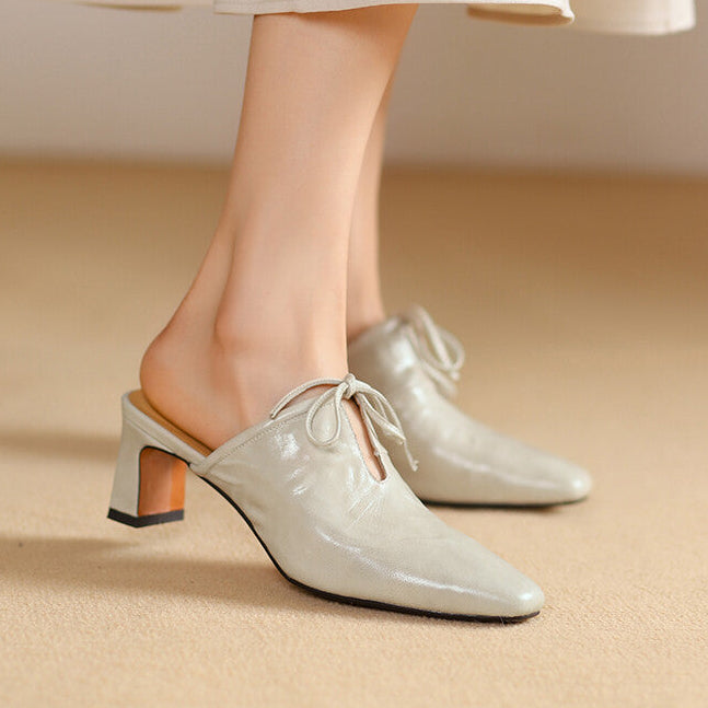 Vionetta Genuine Leather Mules