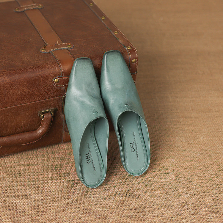 Nerissa Genuine Leather Mules