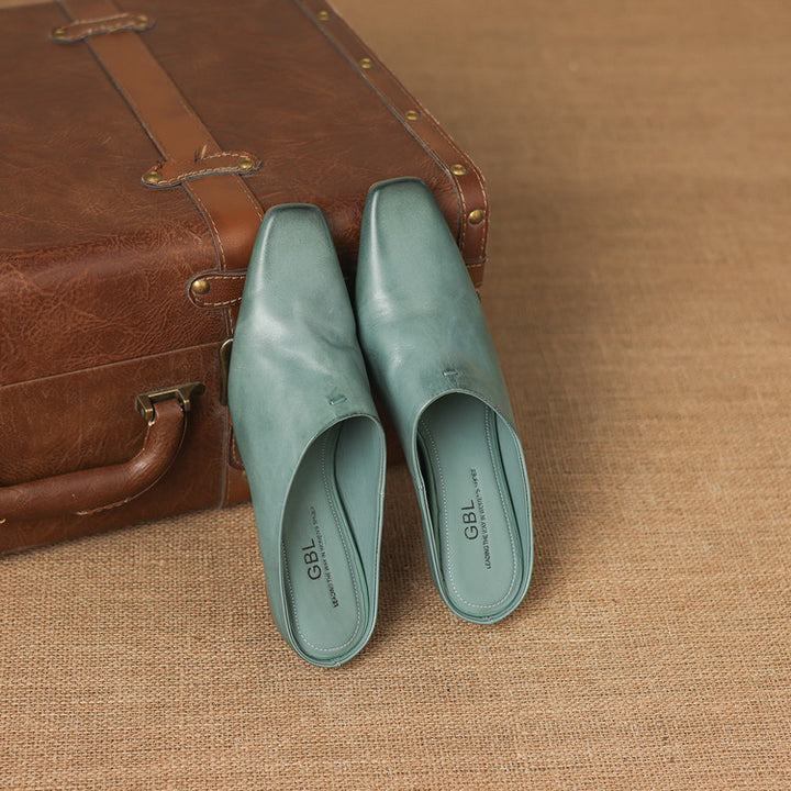 Nerissa Genuine Leather Mules
