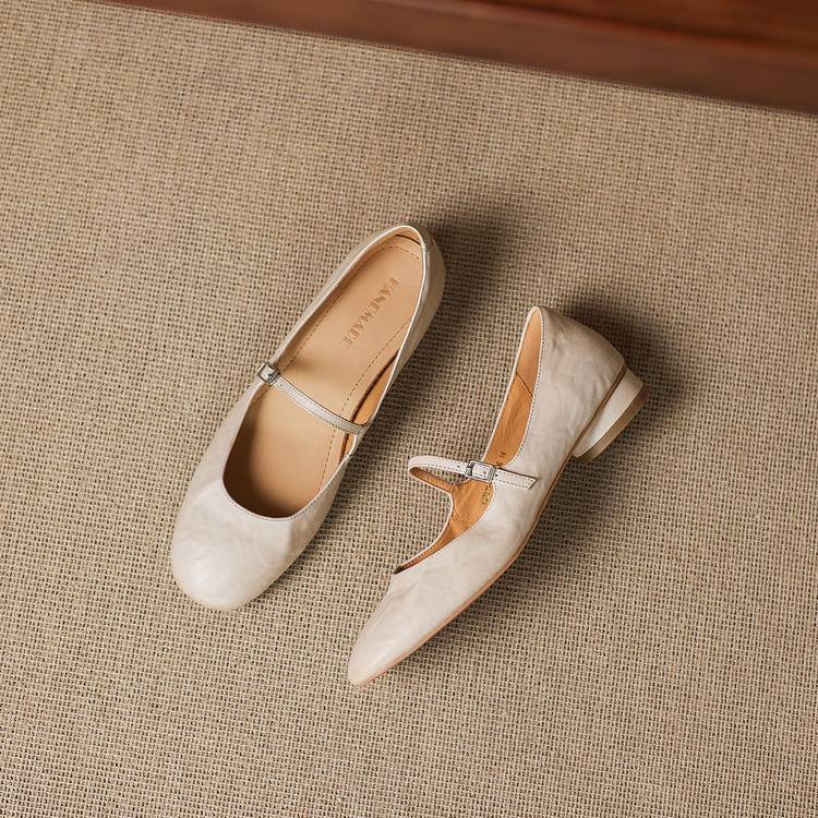 Rose Genuine Leather Flats