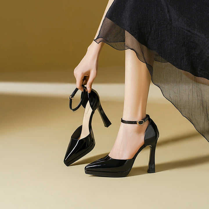 Evette Leather Heels