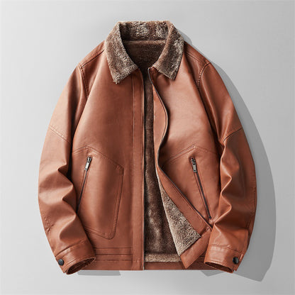 Jasper Fleece Leather Jacket