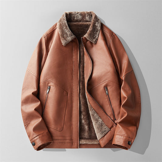 Jasper Fleece Leather Jacket