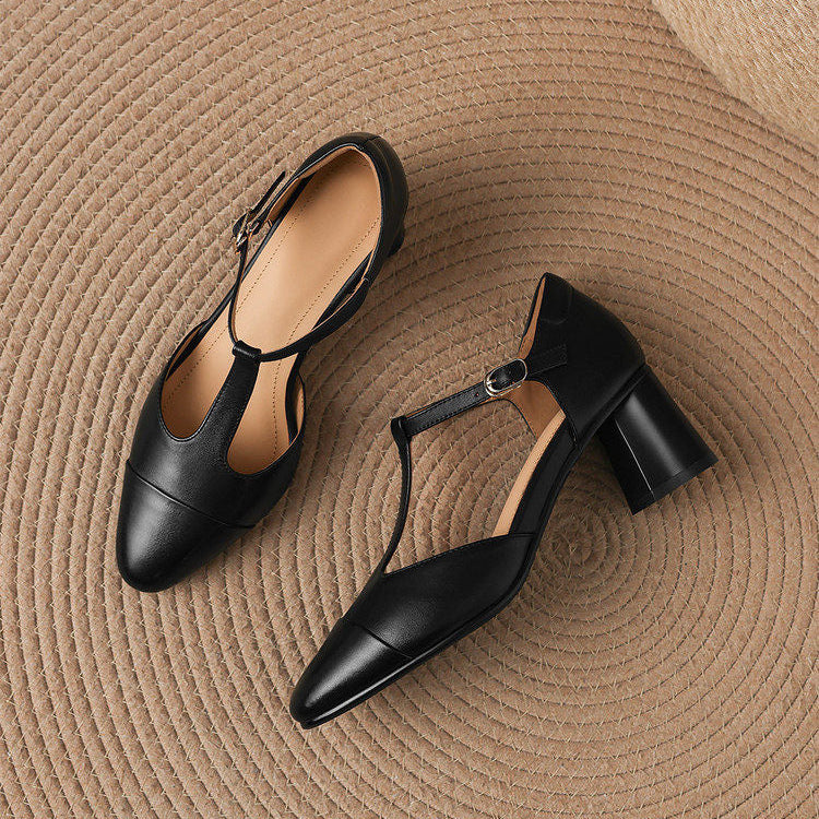 Helene Genuine Leather Heels